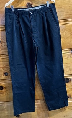 Cherokee Women s Pleated Front Chino Twill Trousers 36x32 16 Preppy Chic Blue