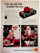 Kodak Tele-Instamatic 608 Camera 1976 Print Advertisement 8x11