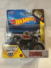 2014 ZOMBIE Hot Wheels Monster Jam Truck W/ Monster Jam Figure Autographed