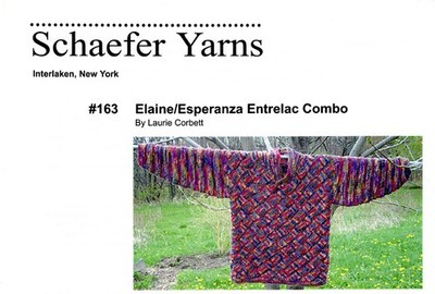 Schaefer Yarn Knitting Pattern #163 Elaine / Esperanza Entrelac Combo Sweater