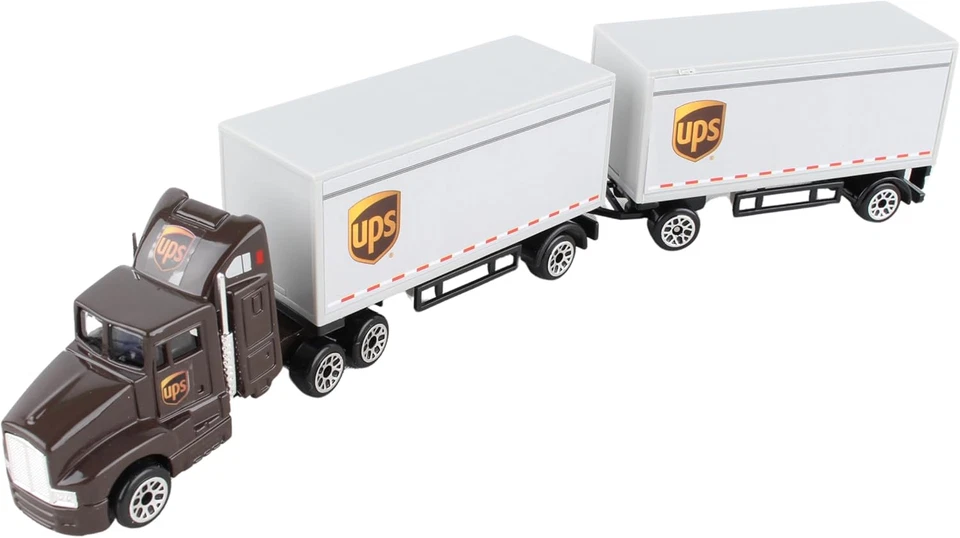 Daron UPS Die Cast Tractor with 2 Trailers - Image 3 of 4
