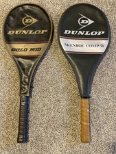 2 Vintage  1980's  John McEnroe Dunlop Tennis Rackets Set w/ Original Covers.