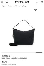 agnès b.logo-plaque zipped crossbody bag