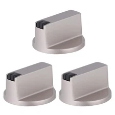 3 Pcs Universal Gas Stove Knobs Replacement 6mm D-Shape Cooker Control
