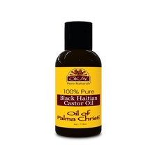 OKAY Pure Naturals Black Haitian Castor Oil - Hair Growth, Skin, Eyelashes, Men