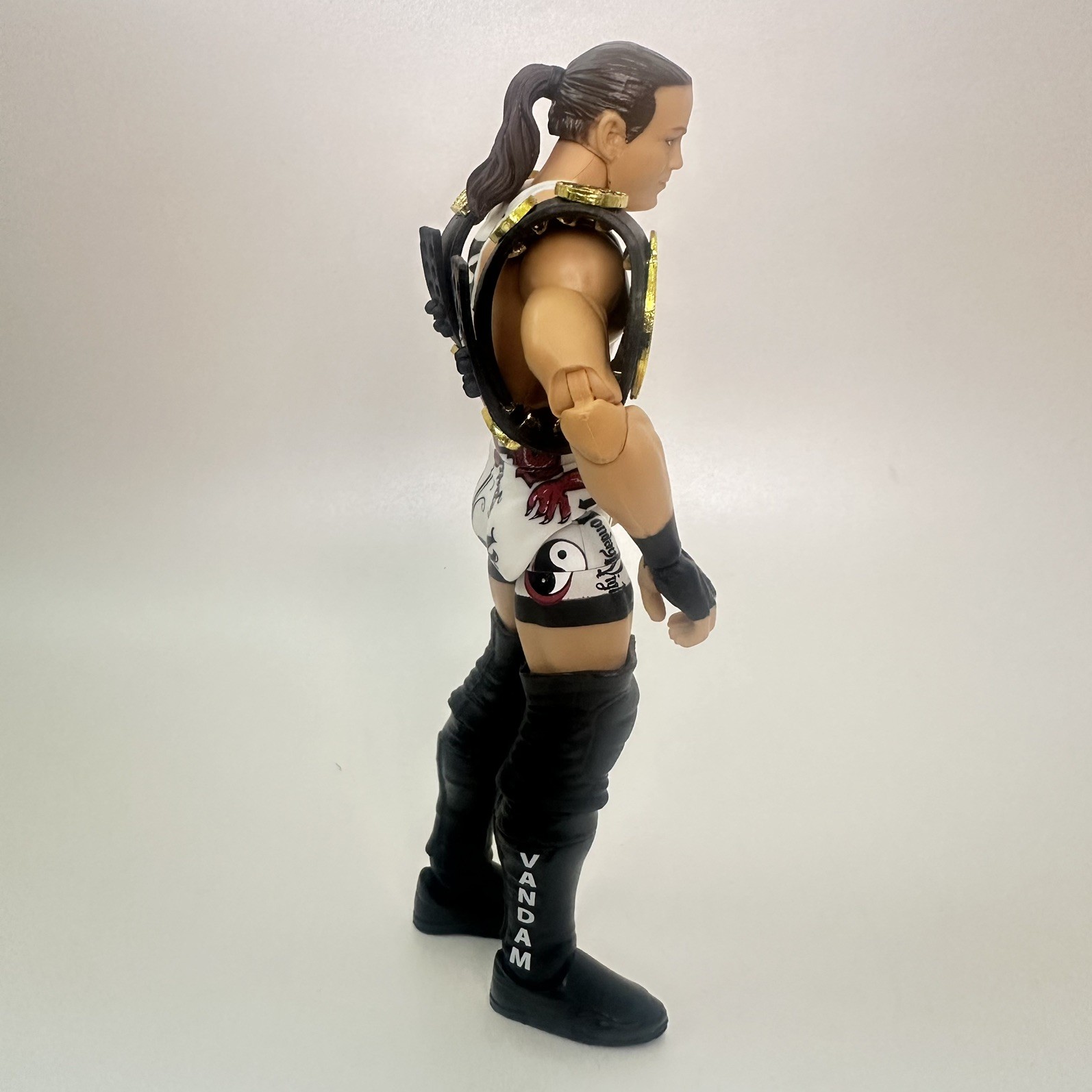 Rob Van Dam Rvd Defining Moments Elite Wwe Mattel with tv belt and ecw belt image 5