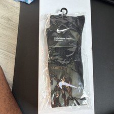 Nike Performance Men's Lightweight Cotton Socks, Black/White Swoosh Logo