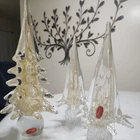 Murano Italy Vintage Set Of 3 Murano Glass  Christmas TREE