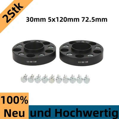 2*Spurplatten Spurverbreiterung 72,5mm 5x120mm 2x30mm mit 10 Schrauben M12x1.5mm - Bild 1 von 4