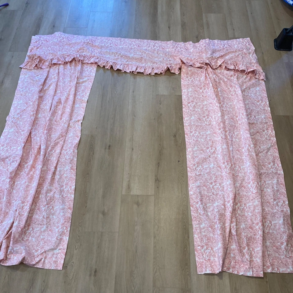 Juego de 2 paneles de cortina LAURA ASHLEY COTTAGE ROSA ROSA 84x40 y 1 83" Foto 2 de 4