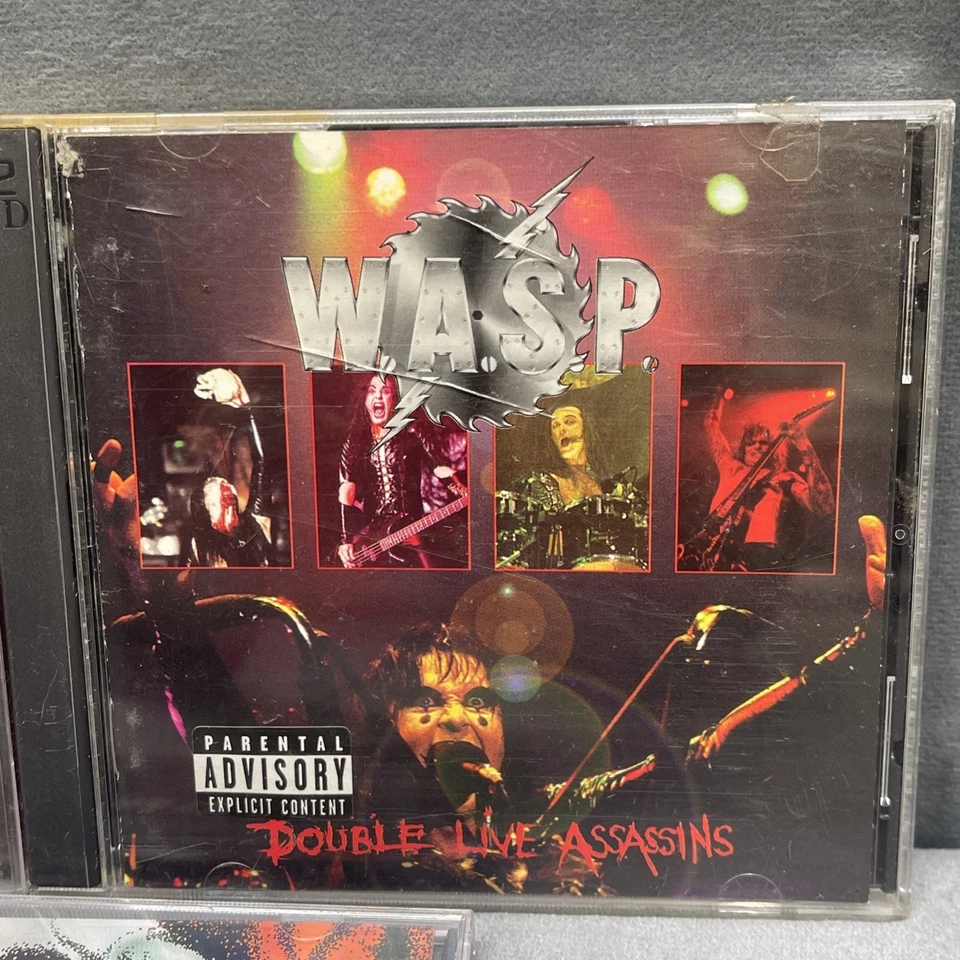 WASP 80’s Heavy Metal 4 CDs Lot Bundle W.A.S.P. Double Live Assassins Headless Foto 3 de 4
