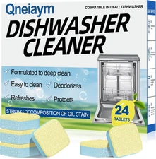 Dishwasher Cleaner and Deodorizer Tablets,Deep Cleaner and Descaler for Dishw...