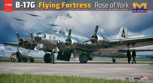 Hong Kong Models 1:32 B-17G Flying Fortress Rose of York Kit #01E044~NEW in BOX - 第 1/1 張圖片
