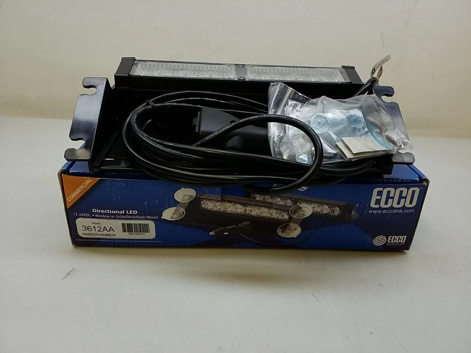 3612AA ECCO Directional LED 12-24 VDC Window Or Grille Deck Dash Mount Amber - Image 3 of 4
