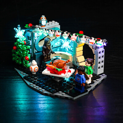 BrickBling LED Licht Kit für LEGO Millennium Falcon Holiday Diorama 40658 Dekor 