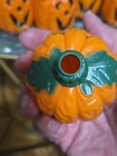 16 Vtg Halloween Jack O Lantern Pumpkin Blow Mold Plastic String Light Covers  — photo 6