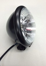 5 3/4 Headlight Matte Black Bottom Mount Chop...