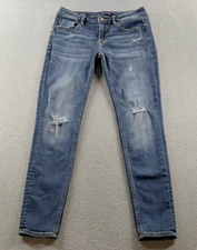 Vigoss Women's Jeans Blue Size 28x29 Jagger Skinny Classic Fit Distressed Denim