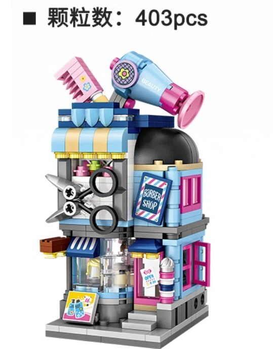 LOZ MINI Blocks - Kids Building Toys Bricks - Barber Shop - Style 1645 - 403pcs - Image 3 of 3