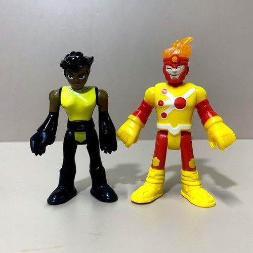 4pc Fisher Imaginext DC Super Friends Firestorm Vixen Vibe Martian Manhunter Toy - Picture 2 of 6