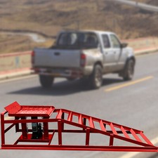 Paquete de 2 rampas hidráulicas para automóvil 5T 11000 lb rampa de bajo perfil para mantenimiento de vehículos