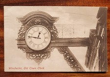 1920 Winchester Old Town Clock Postcard To Miss Beaty - Pownall, Weybridge