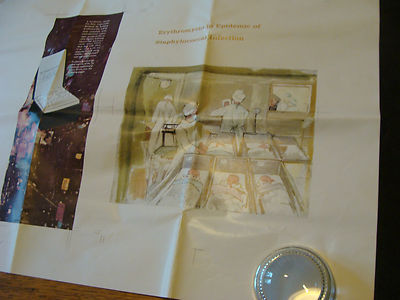 Vintage Print Sample Poster ABBOTT LAB  INFECT #9804A
