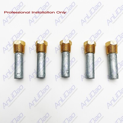 5Pcs For Martyr CME1E Zinc Pencil Anode Cooling System Anode 3/8 NPT x 1/2'' X 1-