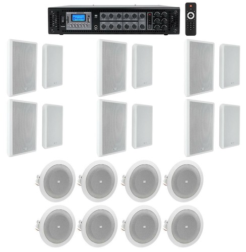 6-Zone Amplifier+12) White Wall+8) JBL 