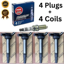 Genuine OEM Denso Ignition Coils 673-1310 For Corolla 1.8L & NGK Spark Plugs 4PC