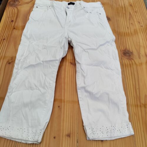 womens nydj crop white pants sz 12 - Afbeelding 1 van 7