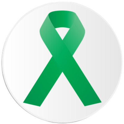 Green Ribbon - 25 Pack Circle Stickers 3 Inch - Mental Health Awareness ...
