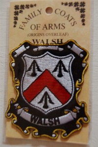 Walsh Family Patch Heraldic Coat Of Arms Crest Embroidered Badge Ebay