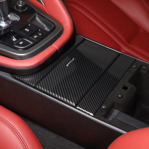 Cubierta de embellecedor de consola de tablero interior de fibra de carbono ABS para Jaguar F-TYPE 2013-2024 - Imagen 24 de 44
