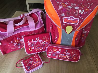   Scout LED Limited Edition Flamingo 5tlg Schulranzen - Set  