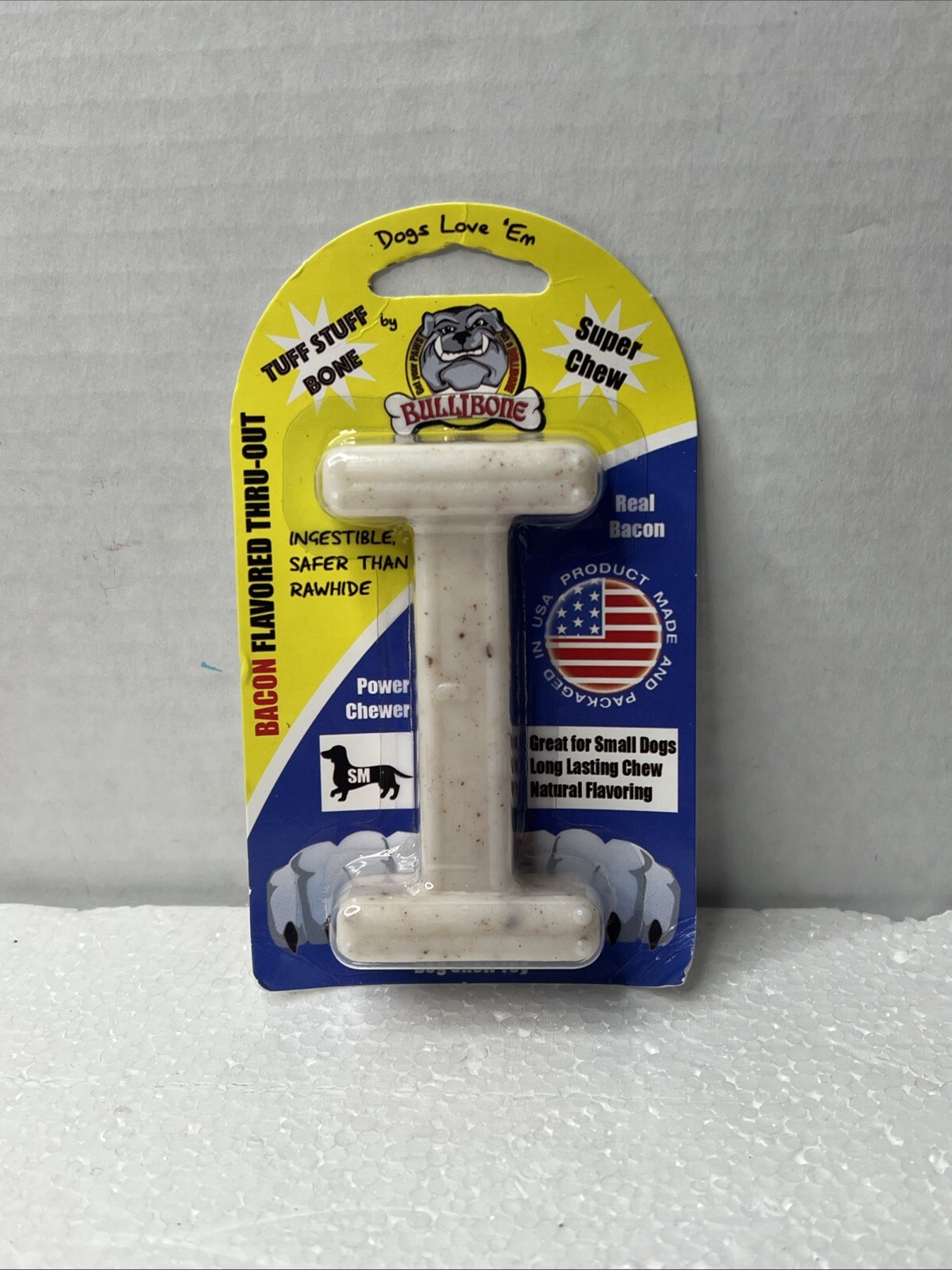 Tuff Stuff Super Chew Bone Dog Chew Bacon Long Lasting USA Made