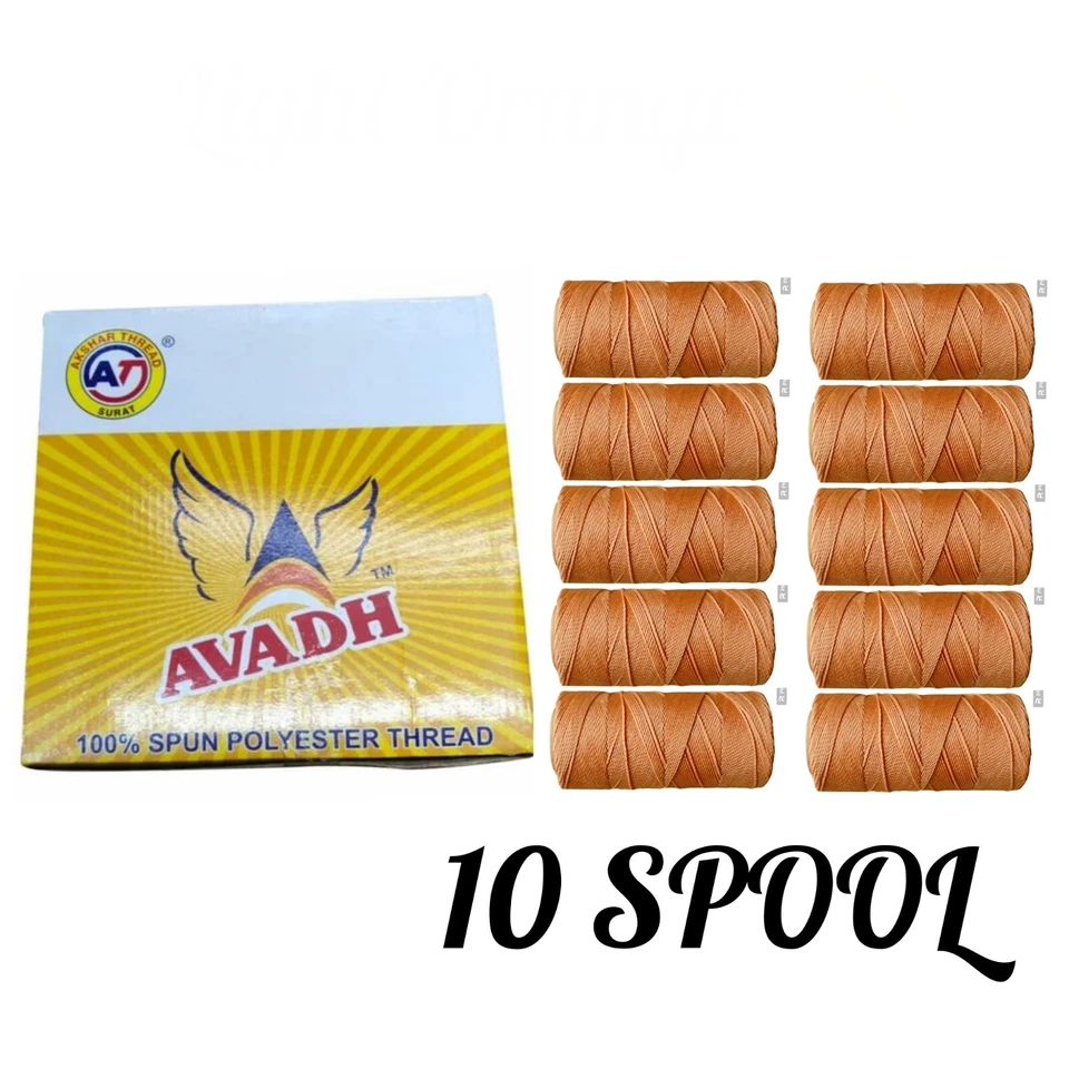 Avadh Spun Polyester METALLIC COPPER Thread suitable for all types of sewing - Image 2 of 3