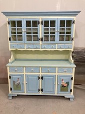 antique ethan allen  hutch repurposed in french country, hand painted 