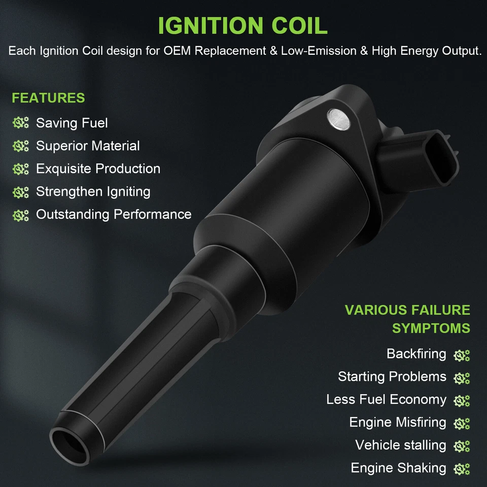 Paquete de 6 bobinas de encendido para Jaguar XJ6 XJR Vanden Plas XJS 1995-1996 4,0 L L L6 UF384 Foto 4 de 4