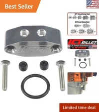 Lightweight Aluminum LS Oil Adapter with 1/8" NPT Ports for Performance Tuning