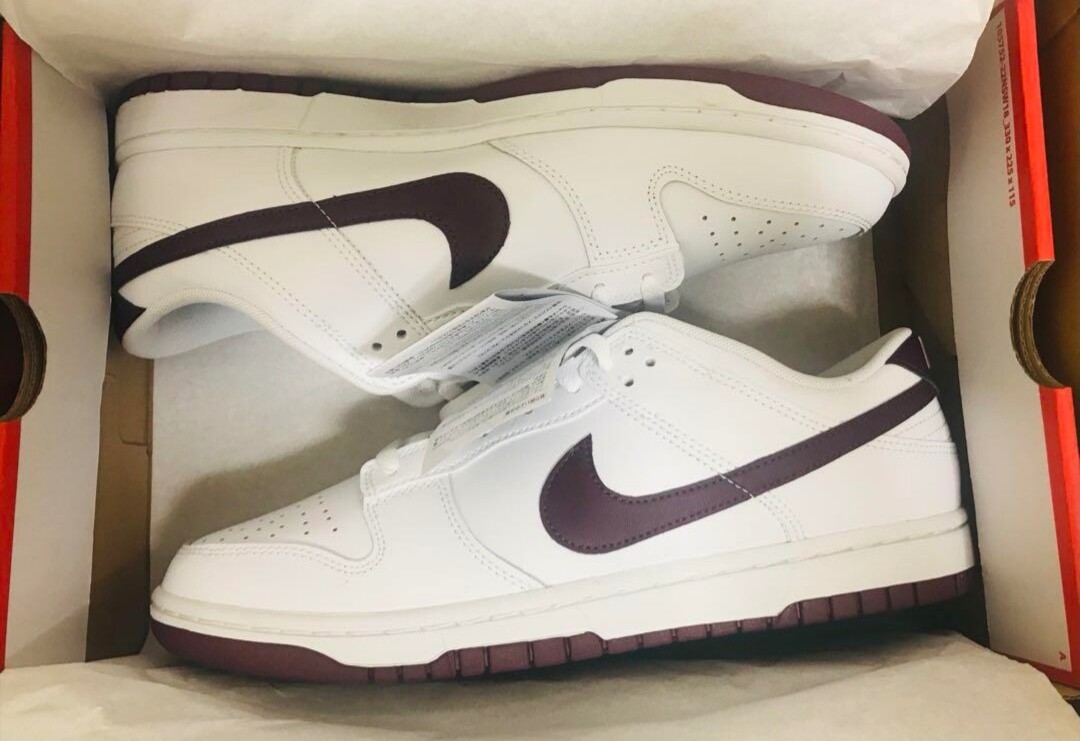 Nike Dunk Low Retro White Night Maroon DV0831-102 Brand New