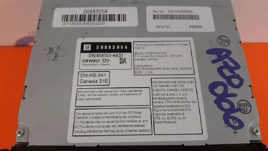 2011 GMC Yukon XL 1500 Radio Receiver Navigation With Display Screen OEM - Image 2 of 4