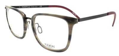Flexon B2020 021 Men's Eyeglasses Grey Horn 55-20-145 Flexible Titanium