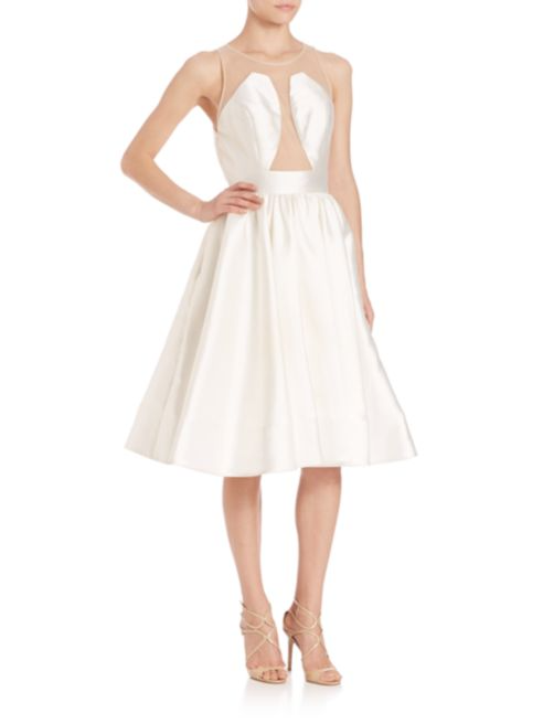 Jovani Sleeveless Illusion Cocktail Formal Dress White Ivory Size 0 Evening  Prom | eBay