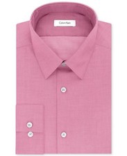 NEW CALVIN KLEIN HIGH TECH PERFORMANCE SLIM NON IRON WICKING DRESS SHIRT 15 1/2