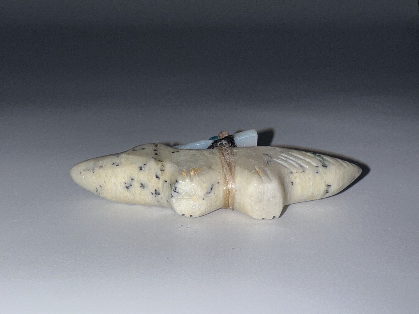 Native American 1970’s Zuni Carved Stone Wolf Fetish By Edna Leki (d.)