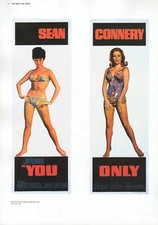 2002 Vintage JAMES BOND "YOU ONLY LIVE TWICE" MINI POSTERS Art Plate Lithograph
