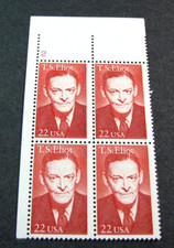 US Plate Block Stamp Scott# 2239 T.S. Eliot 1986 MNH H304