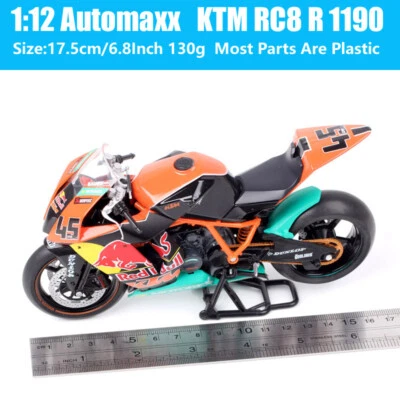 アオシマ 1/12 KTM 1190 RC8R 1:12 Automaxx KTM RC8R 1190 2011 #45 Martin Bauer Diecast