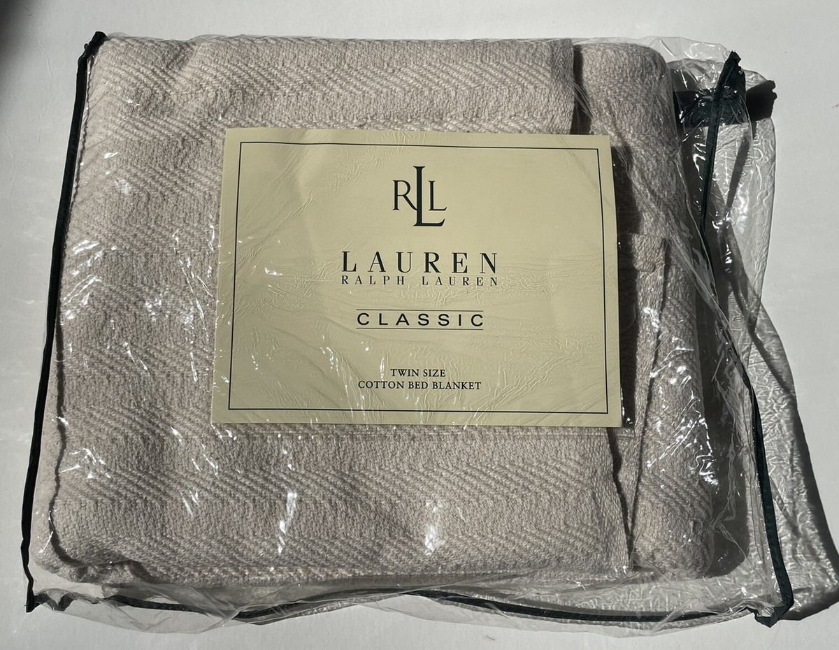 RARE NEW RALPH LAUREN *TWIN Tan Sand Bed THROW BLANKET RARE NEW RALPH LAUREN *TWIN Tan Sand Bed THROW BLANKET